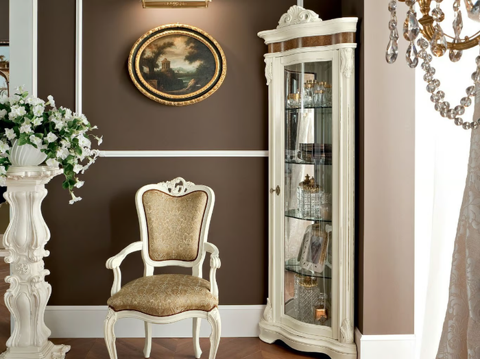 13126 - Wooden corner display cabinet _ Modenese Luxury Interiors